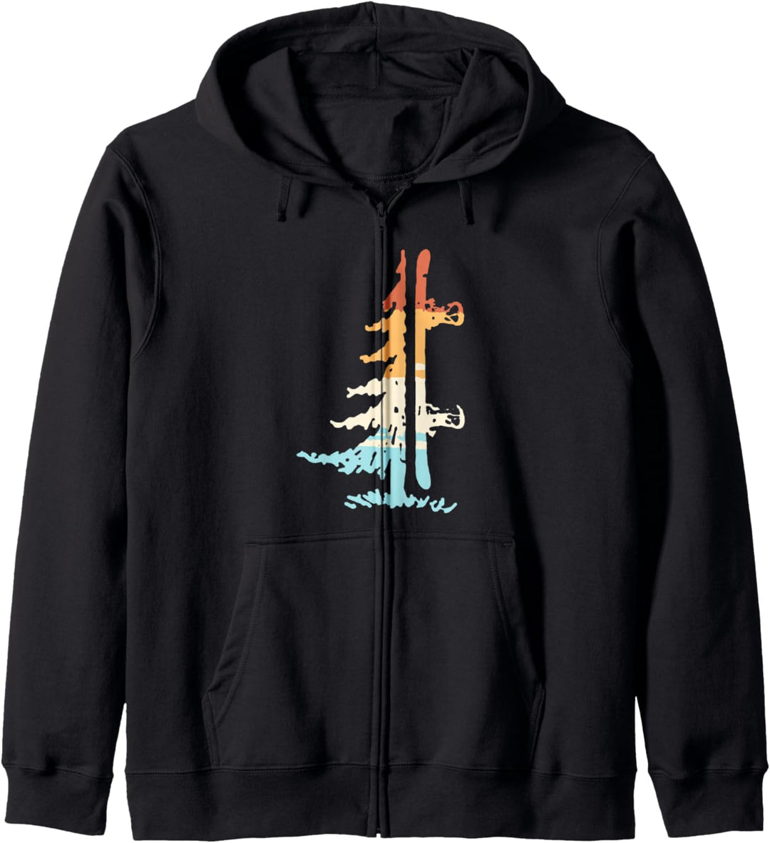 Snowboard Retro Baum Kapuzenjacke