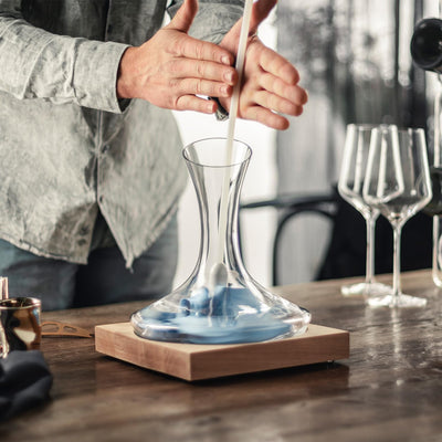 Eisch Glas Reinigungs Set – Müheloses Reinigen und Trocknen von Dekanter, Karaffe oder Flasche mit R