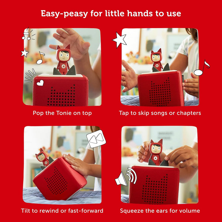 Tonies Starterset: Toniebox, grau + 1 Creative-Tonie - Hörbuch-Player und Musik-Player für Kinder -