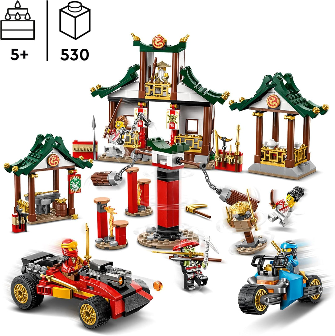 LEGO 71787 NINJAGO Kreative Ninja Steinebox, Spielzeug Aufbewahrungskiste mit Ninja-Auto und Motorra