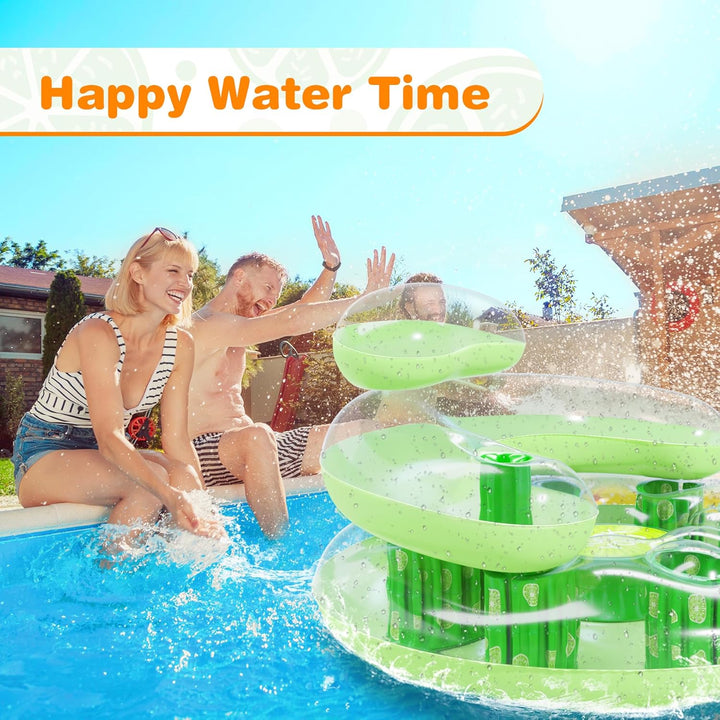 COOLJOYA Wasserhängematte Aufblasbares Schwimmbett Pool Lounger Floats Luftmatratze Pool Schwimmende