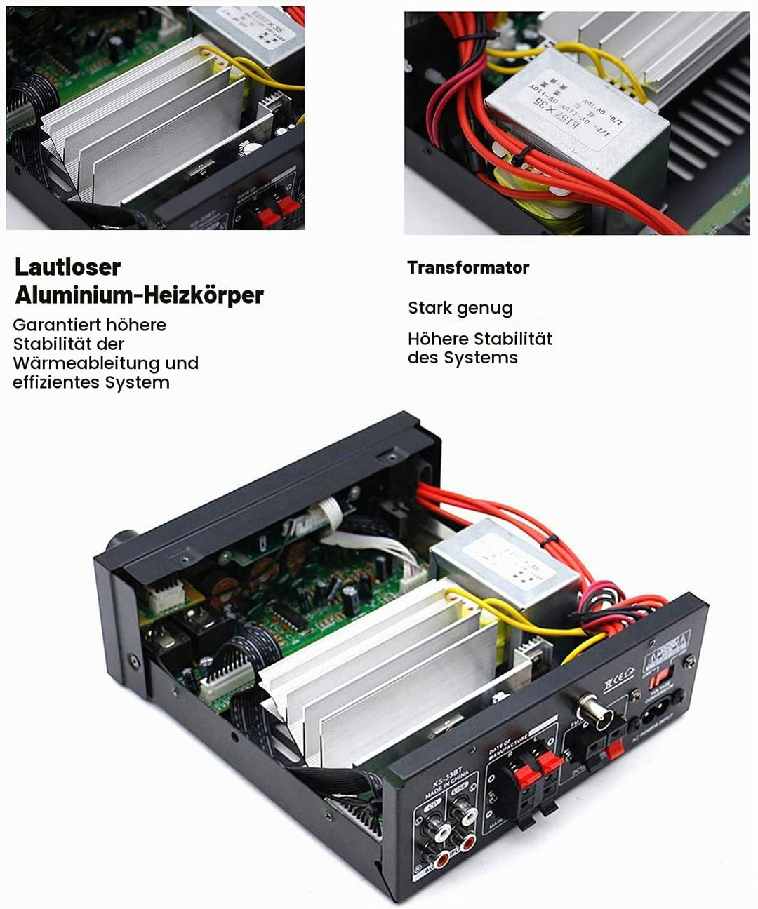 Mini Verstärker 60W+60W Digital Endverstärker Bluetooth Stereo Home Car Audio Verstärker USB SD FM M