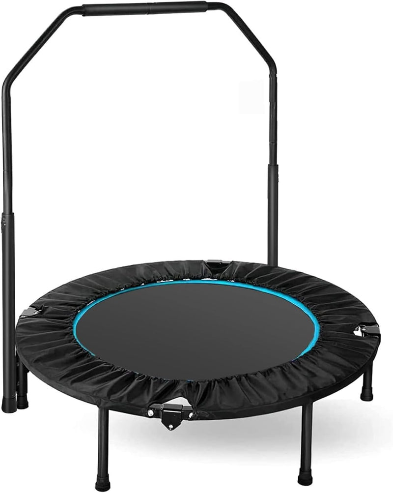 LIFERUN Indoor-Trampolin Ø101cm,Faltbares Fitness-Trampolin,Trampolin für Jumping Fitness,Tragfähigk