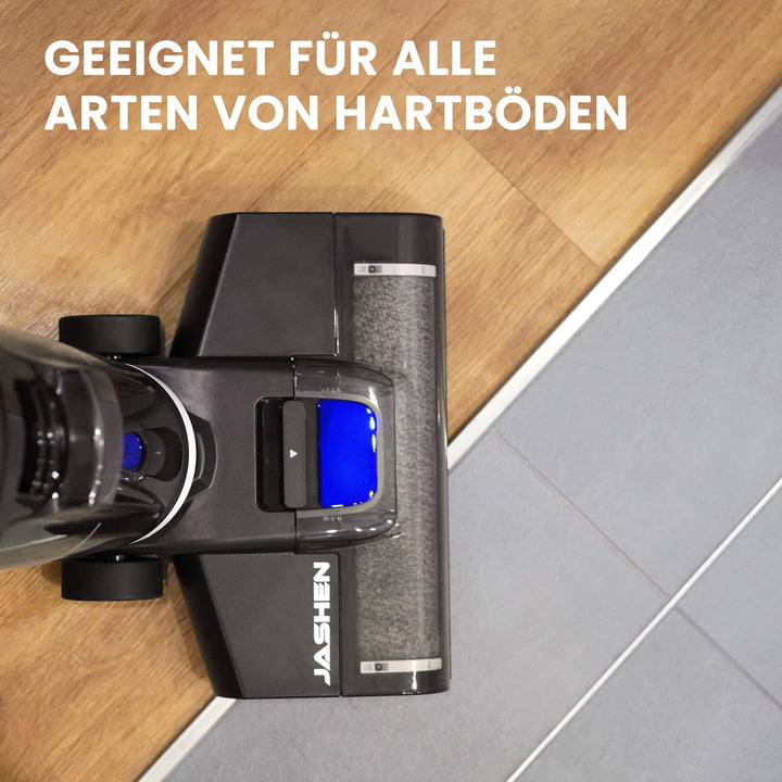 JASHEN F12 Nass Trockensauger für Hartböden, bis 35 Min Akku-Laufzeit, Selbstreinigungsfunktion, 800