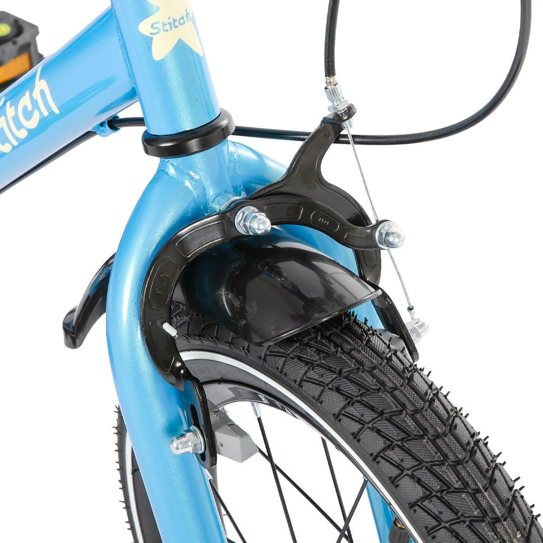 STITCH Kinderfahrrad für 3-9 Jahre Mädchen & Jungen, 14/16/18 Zoll Kinderfahrrad mit Stabilisatoren