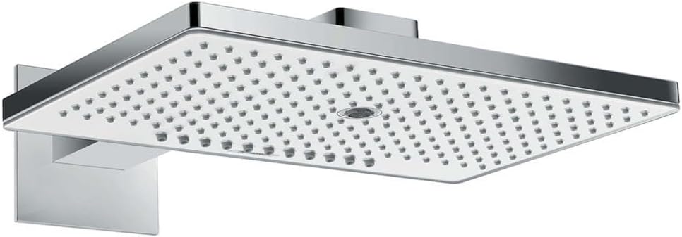 hansgrohe Rainmaker Select 460 Duschkopf, Kopfbrause mit 3 Strahlarten, Weiss/Chrom Wandanschluss 3