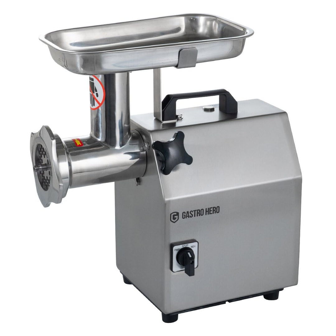 GastroHero Fleischwolf 220 kg/h Edelstahl 1100 W Profi Fleischwolf elektrisch Hackfleischwölfe Gastr
