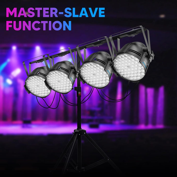 BETOPPER Partylicht Bühnenlicht 160W LED Par Scheinwerfer, 54x3W LED RGB Lichteffekte DJ Lichter mit