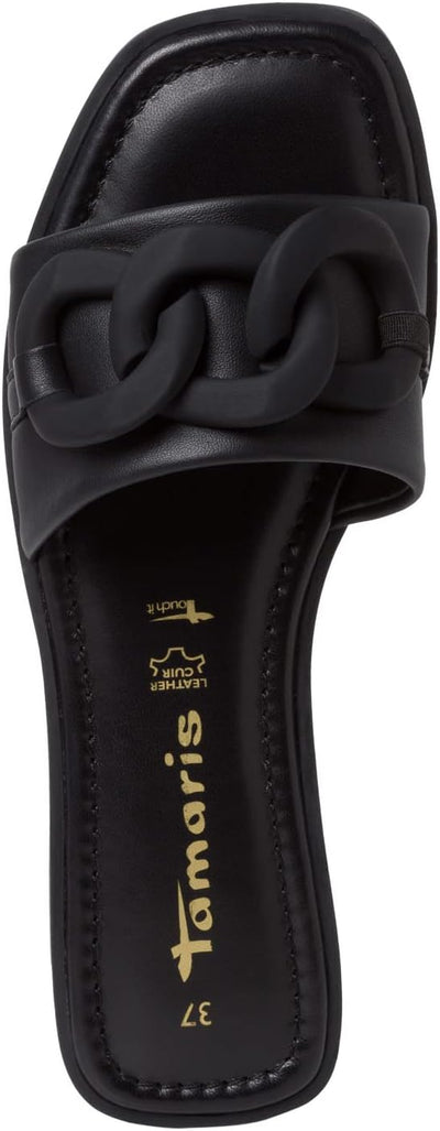 Tamaris Damen Pantolette 1-1-27119-30 normal 39 EU Black Uni, 39 EU Black Uni