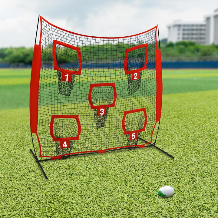 Fussballtrainer-Wurfnetz Tragbares Quarterback-Trainer-Netz, Fussball-Trainingsnetz mit Zielscheibe,