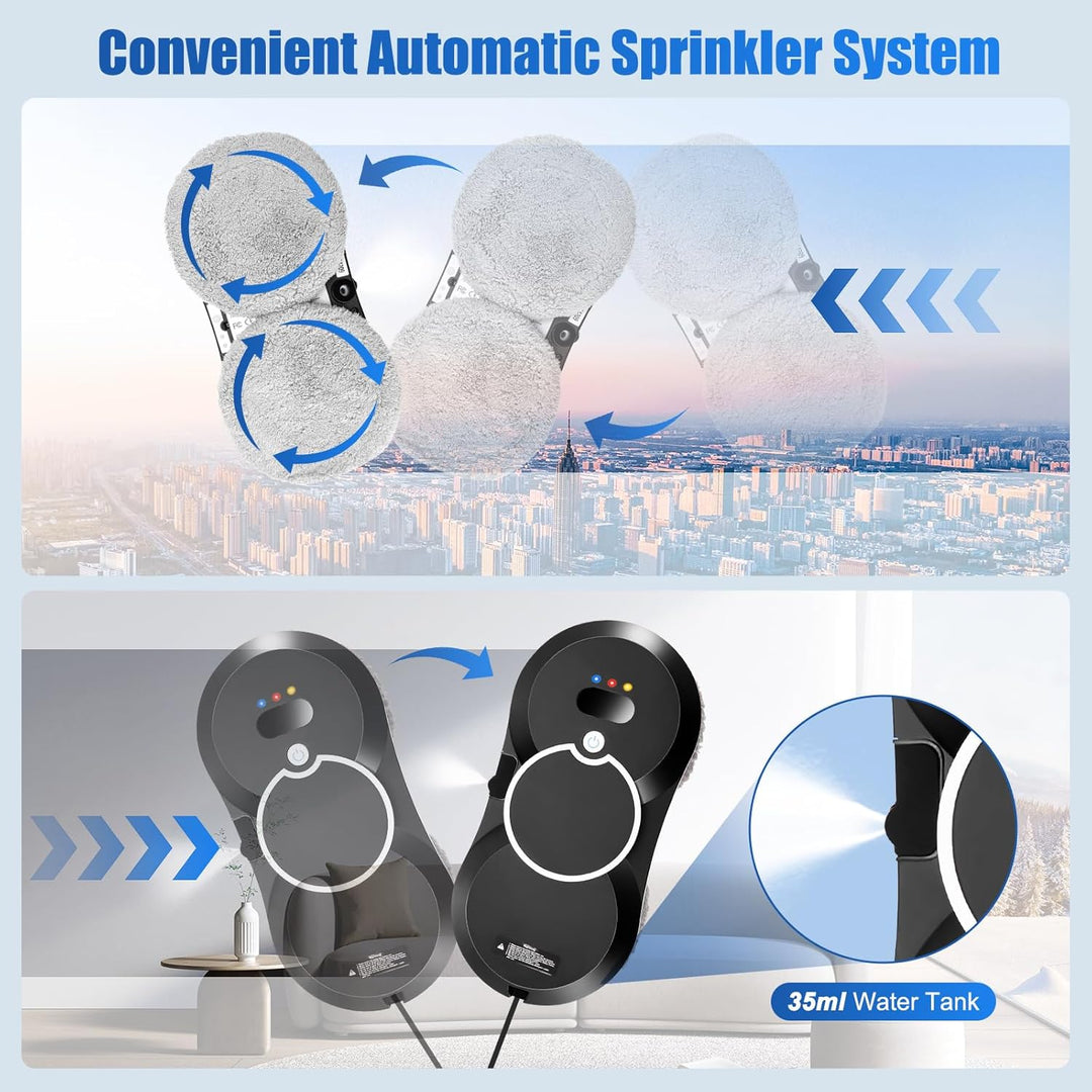 Fensterputzroboter Automatischer Fensterreinigungsroboter Fensterroboter Mit Wasserstrahl,Automatisc