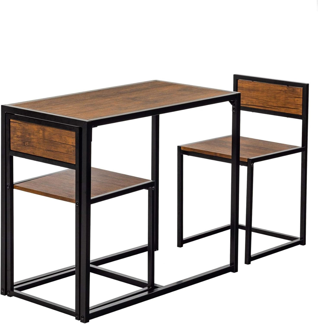Harbour Housewares Platzsparender und kompakter Küchen-Esstisch und Stühle-Set für 2 Personen