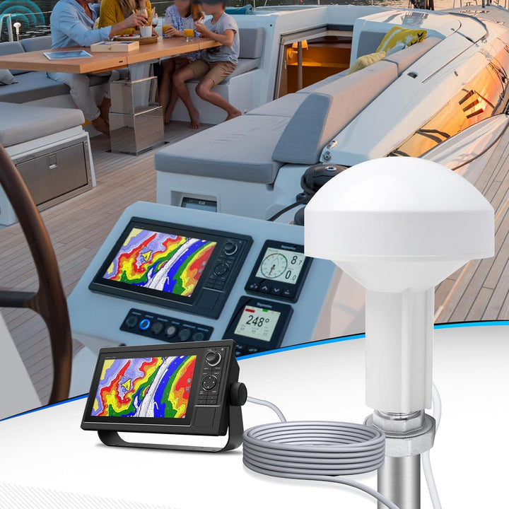 Bingfu Boat Ship Marine GPS-Navigation Externe Antenne (5m Kabel) Kompatibel mit Garmin GPSMAP MAP N