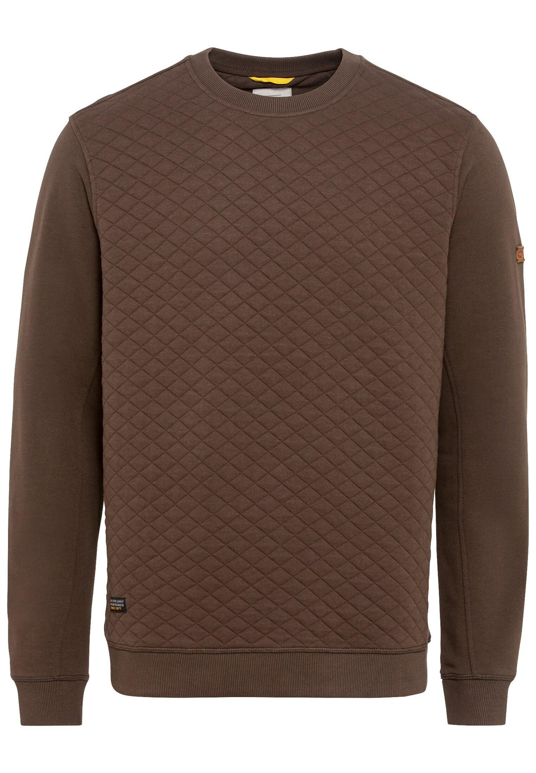 camel active Herren Sweatshirt mit Diamant Steppung