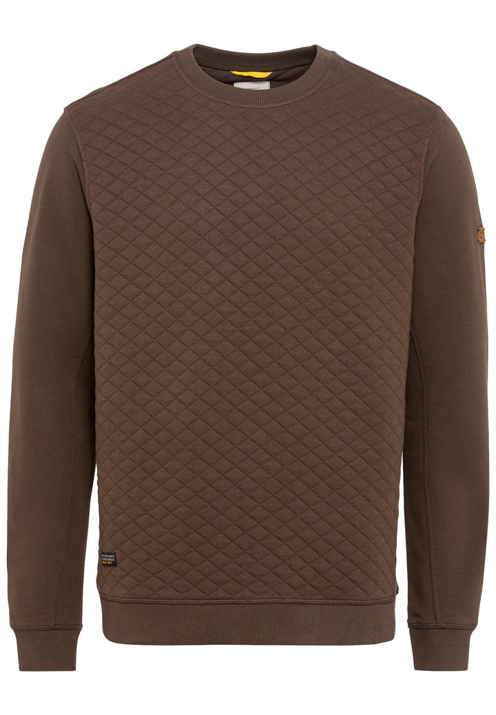 camel active Herren Sweatshirt mit Diamant Steppung