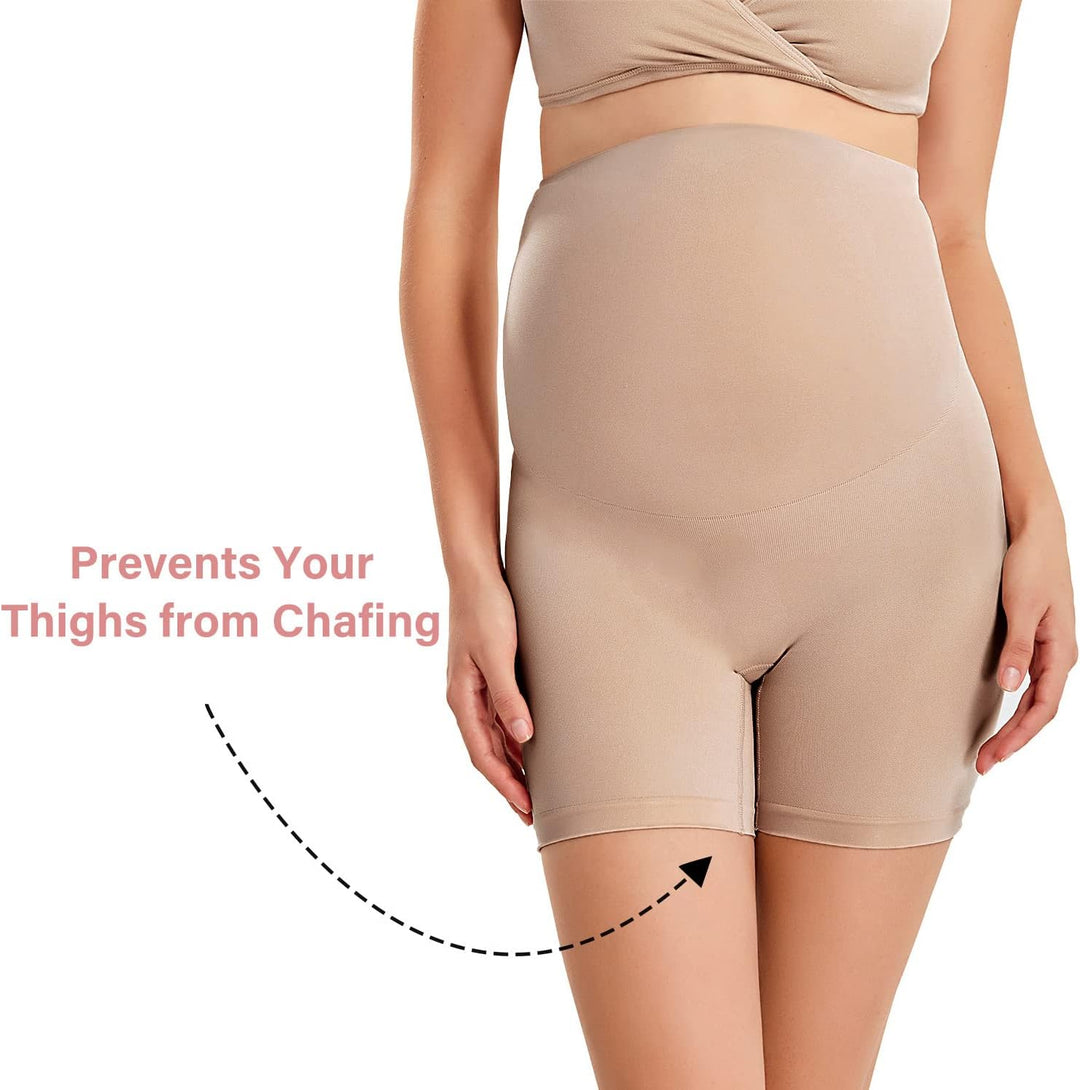Gratlin Nahtlose Damen-Shorts, Schwangerschaft, Shapewear, hohe Taille, Kurze Oberschenkel-Unterwäsc