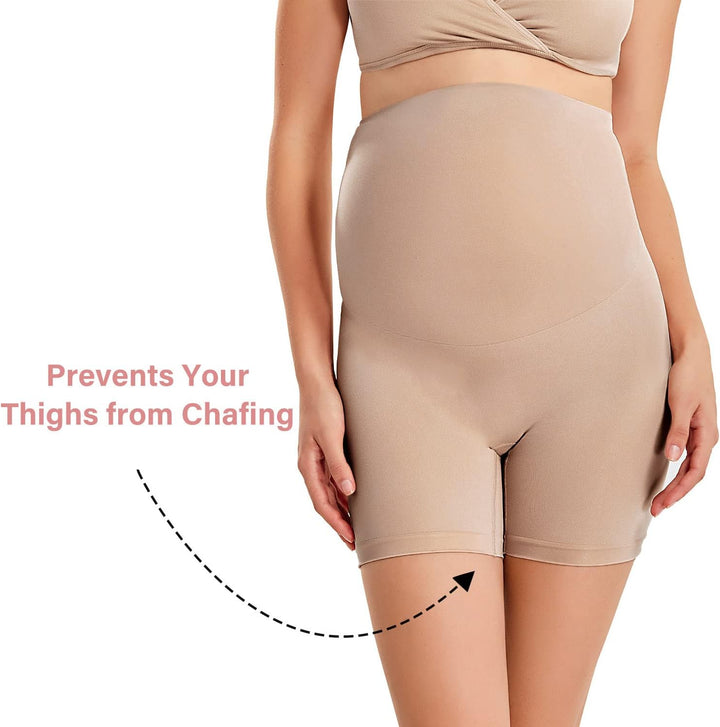 Gratlin Nahtlose Damen-Shorts, Schwangerschaft, Shapewear, hohe Taille, Kurze Oberschenkel-Unterwäsc