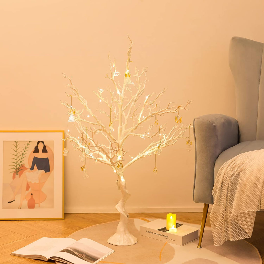 Sziqiqi 105cm Weiss Oster Äste und Zweige Deko Baum Osterbaum Gross Künstliche Bäume Wunschbaum Hoch