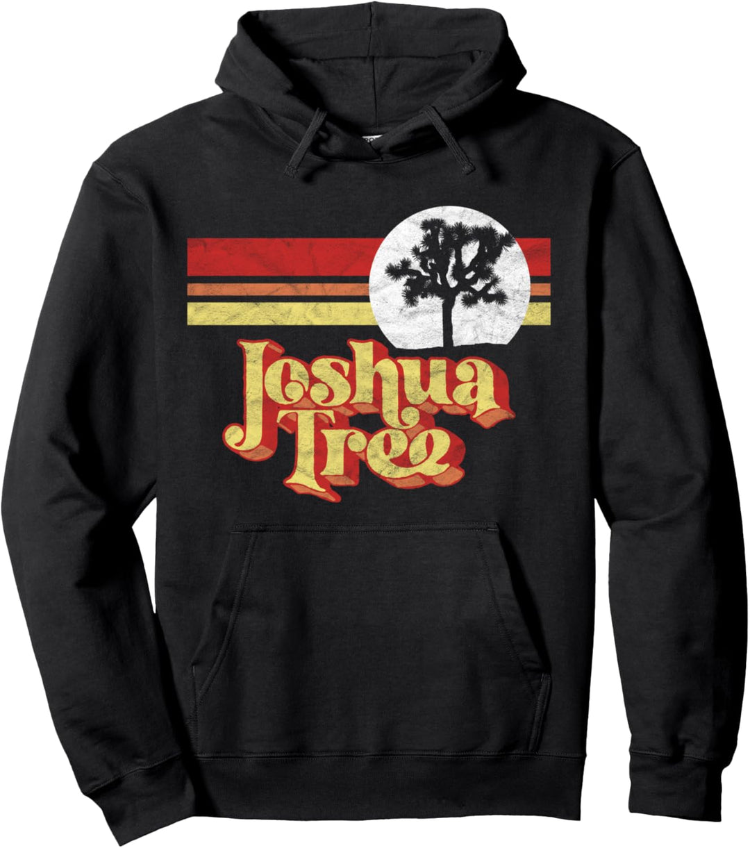 Joshua Tree Vintage Distressed Eighties Vibe Graphic Pullover Hoodie
