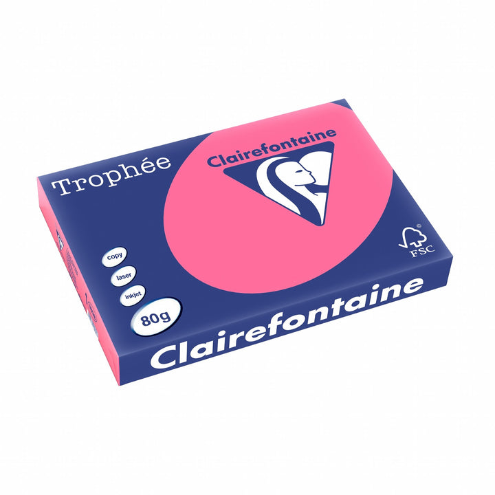 Clairefontaine 1898C - Ries Druckerpapier / Kopierpapier Trophee, intensive Farben, DIN A3, 80g, 500
