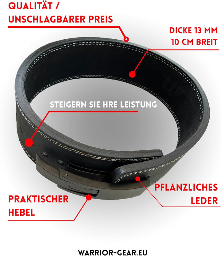 Powerlifting-Gürtel Hebel 13 mm – Warrior Gear | Krafttraining - Powerlifting - Strongman | Gürtel f