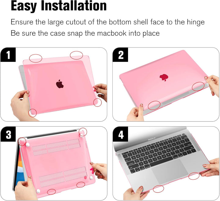 Fintie Hülle kompatibel mit MacBook Air 13 (2018-2020 Version) A2337(M1)/A2179/A1932, Ultradünne Har