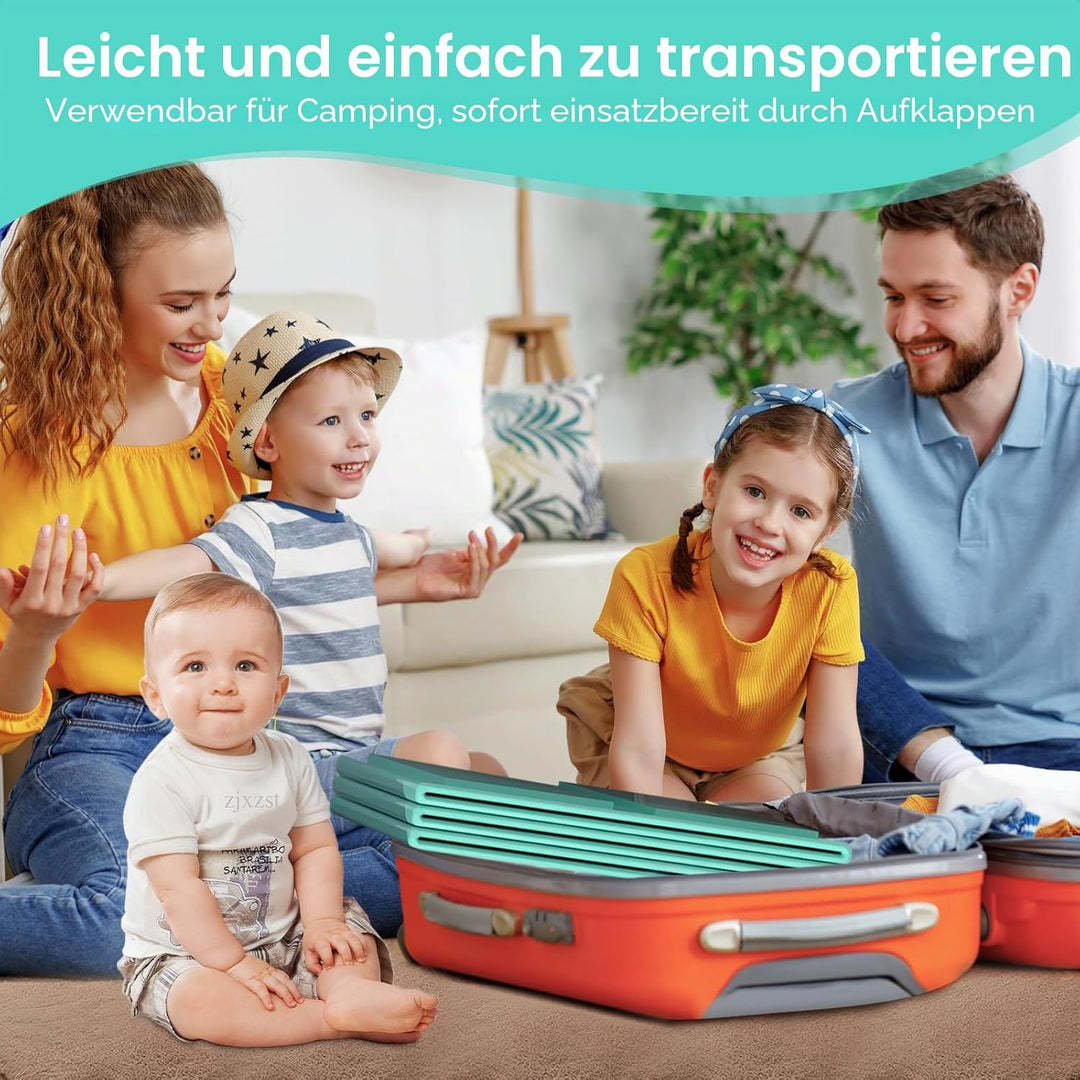 Tragbare faltbare Babybadewanne, 75 x 45 x 24 cm (L x B x H), geeignet für 0–6 Jahre, Rosa/Mintgrün