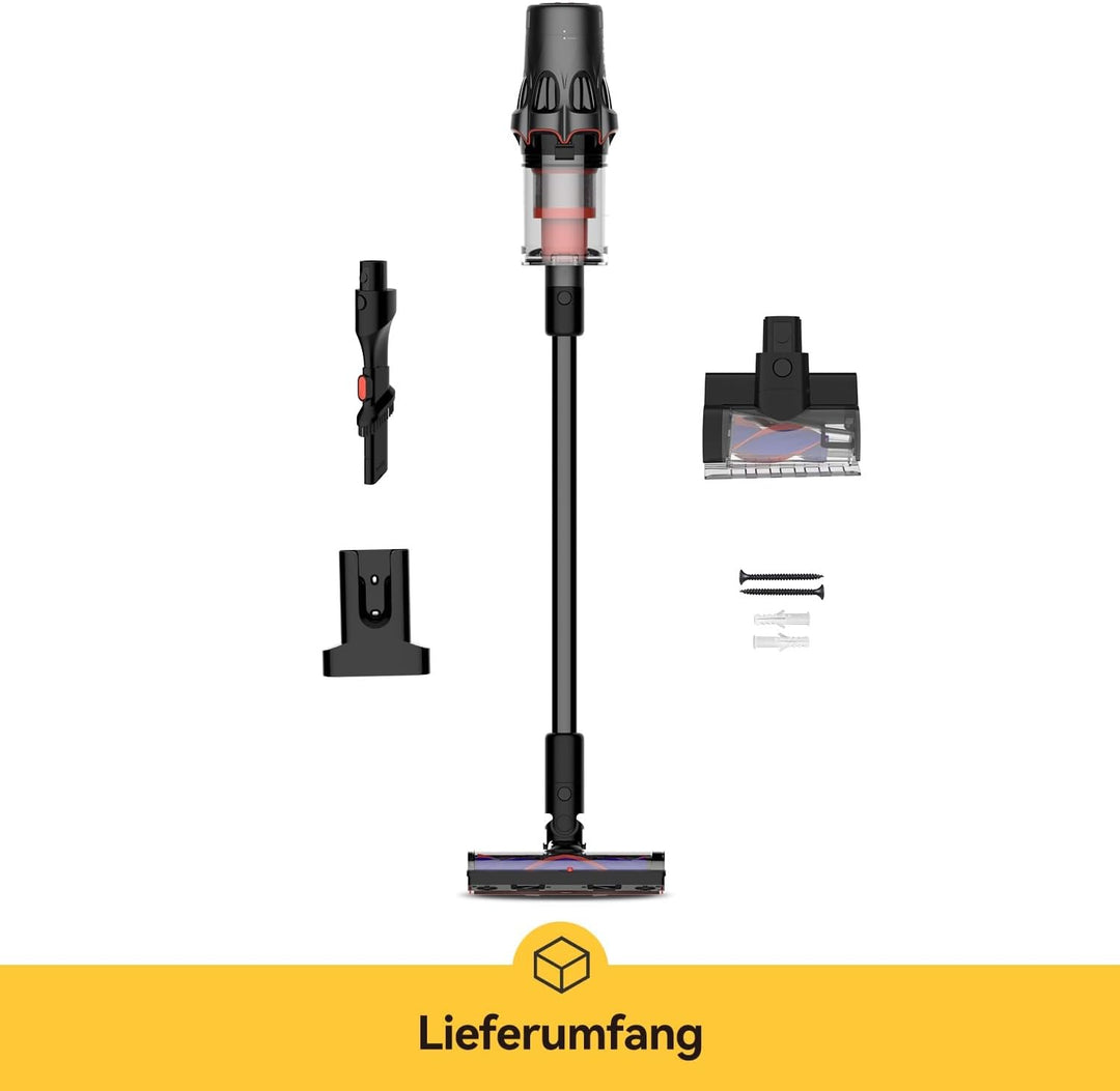 Deerma DEM-T50W Kabelloser Staubsauger, 30kPa Saugkraft, 590W Leistung, 90 Minuten Laufzeit, HEPA-Fi