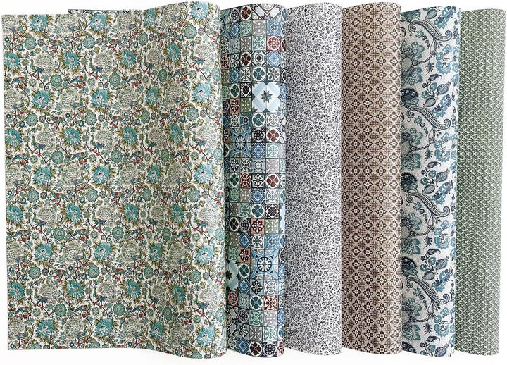 Tassotti | Elegantes klassisches Geschenkpapier | Set mit 6 verschiedenen Blättern, 50 x 70 cm, 85 g