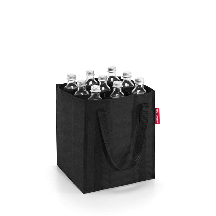 reisenthel bottlebag schwarz - 9 Fächer, einfaches Recycling der Flaschen, Tragegurte, Schwarz