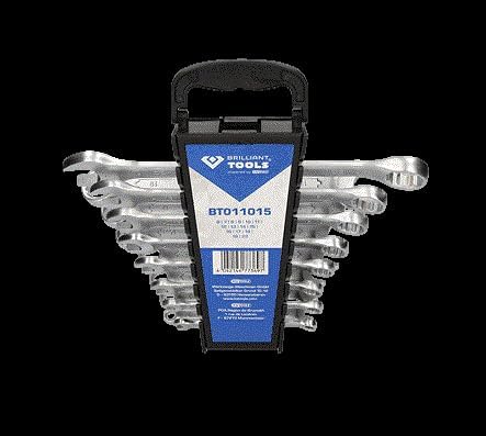 BRILLIANT TOOLS BT011015 Ring-Maulschlüssel-Satz, 15-tlg [Powered by KS TOOLS] 15-tlg., 15-tlg.