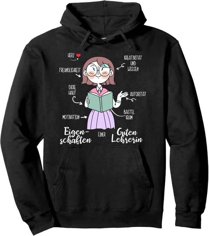 Eigenschaften Einer Lehrerin Pädagogin Schüler Geschenk Pullover Hoodie
