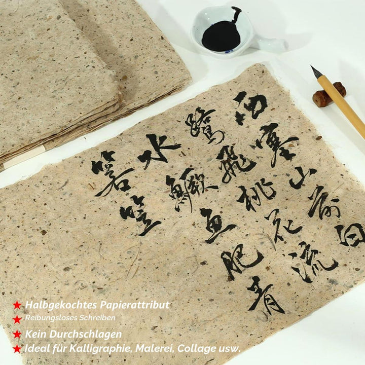 InnoStars 50 Blatt 30 x 40cm Maulbeerpapier, Handgemachtes Vintage Büttenpapier - Naturfaser Textur