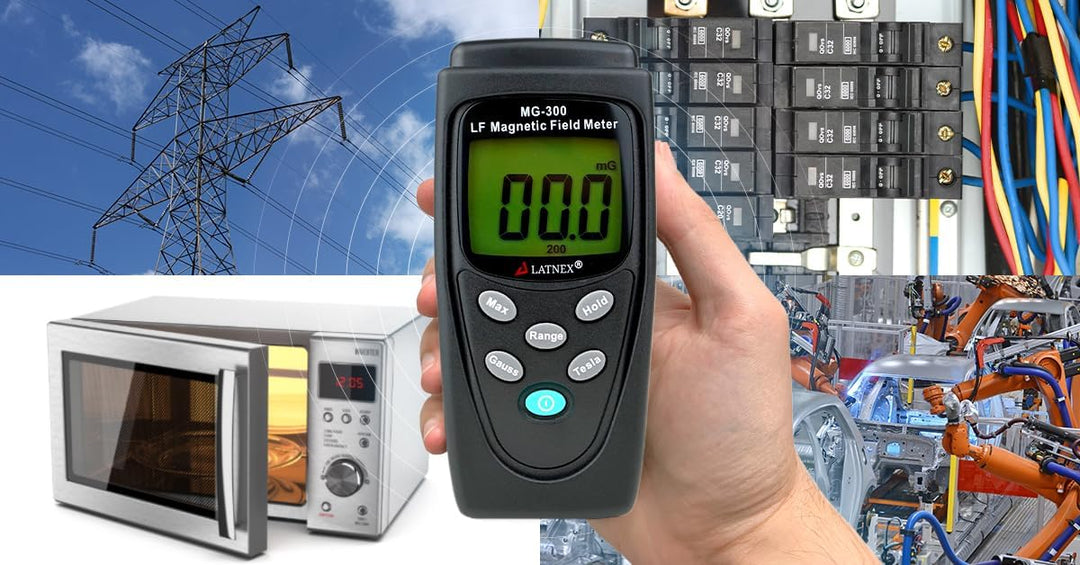 LATNEX MG-300 LF Magnetfeldmessgerät, misst EMF von Hochleistungsübertragungsleitungen, Geräten und