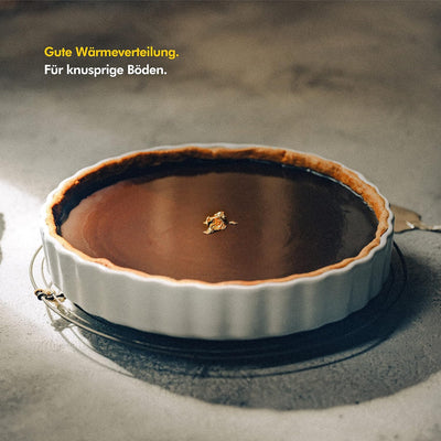 KIVY Quiche & Tarteform [28 cm] - Antihaftbeschichtete Quicheform aus Keramik - Obstkuchenform - Tar
