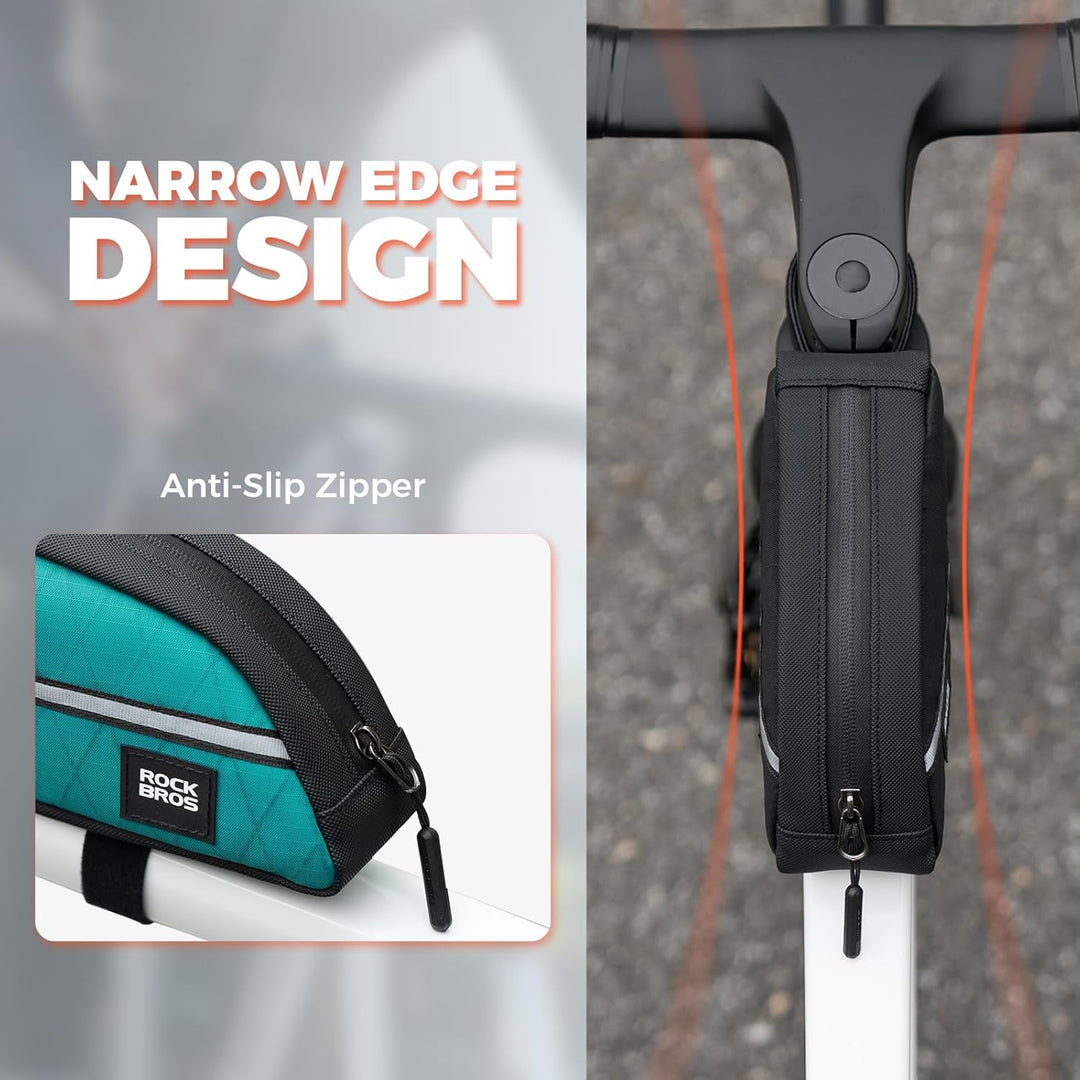 ROCKBROS Fahrrad Oberrohrtasche Rahmentasche Leicht für Klapprad Falträder, 0,8L Fahrrad Vorderrohr