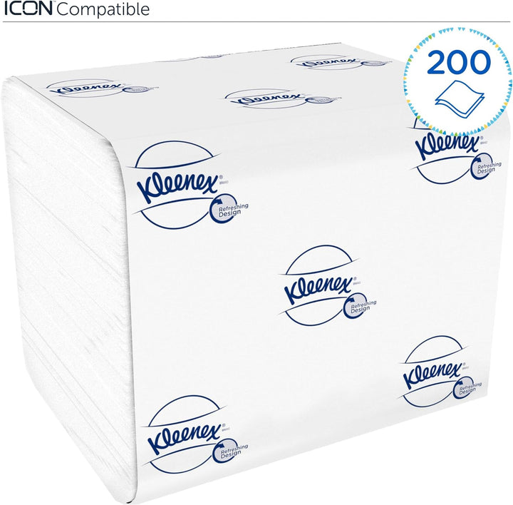 Kleenex Toilettenpapier 8408 – 2-lagiges Klopapier in Grosspackungen – 36 Packungen x 200 Blatt (7.2