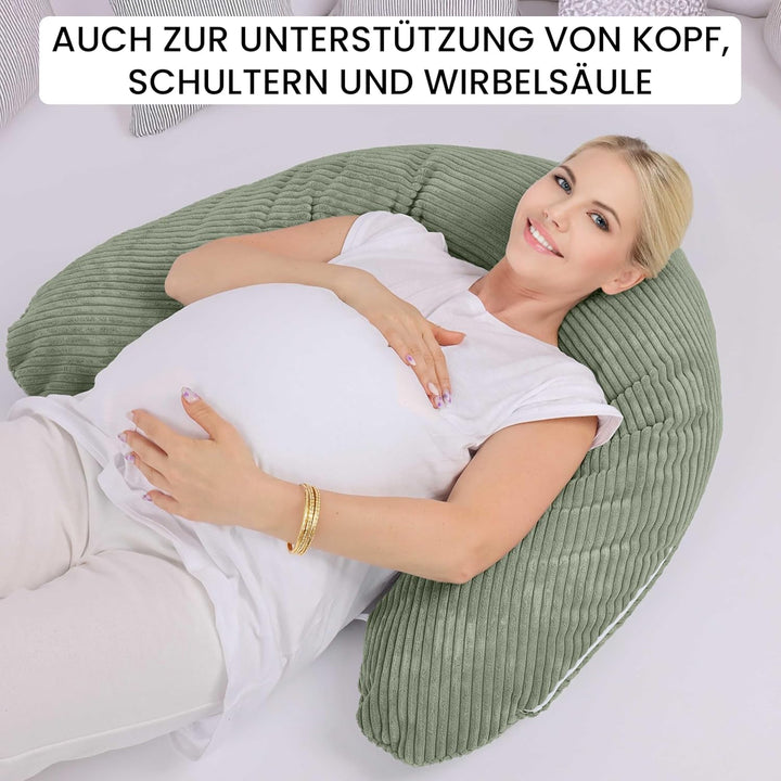 Amilian Stillkissen XXL 170 cm – Seitenschläferkissen für Schwangerschaft &amp; Stillzeit – Lagerungskis