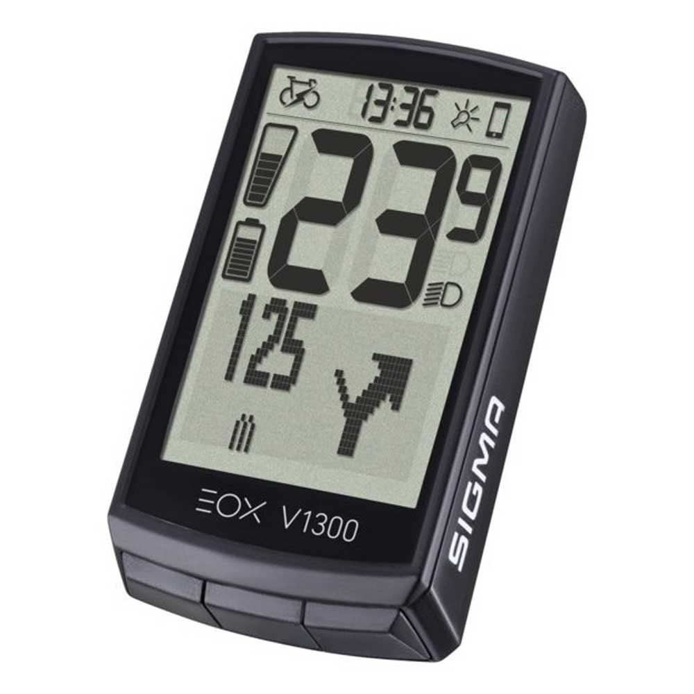 SIGMA EOX View 1300 | Smarter E-Bike Computer mit vielen Funktionen inkl. Over Clamp Butler | Perfek