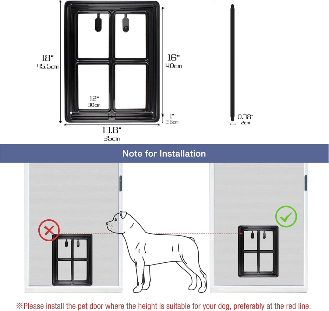 Enjoying Haustier Fliegengitter Tür Hundeklappe für Hunde Grosse Katzen Fliegengitter Tür mit Verrie