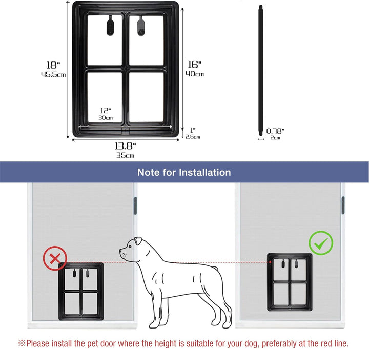 Enjoying Haustier Fliegengitter Tür Hundeklappe für Hunde Grosse Katzen Fliegengitter Tür mit Verrie