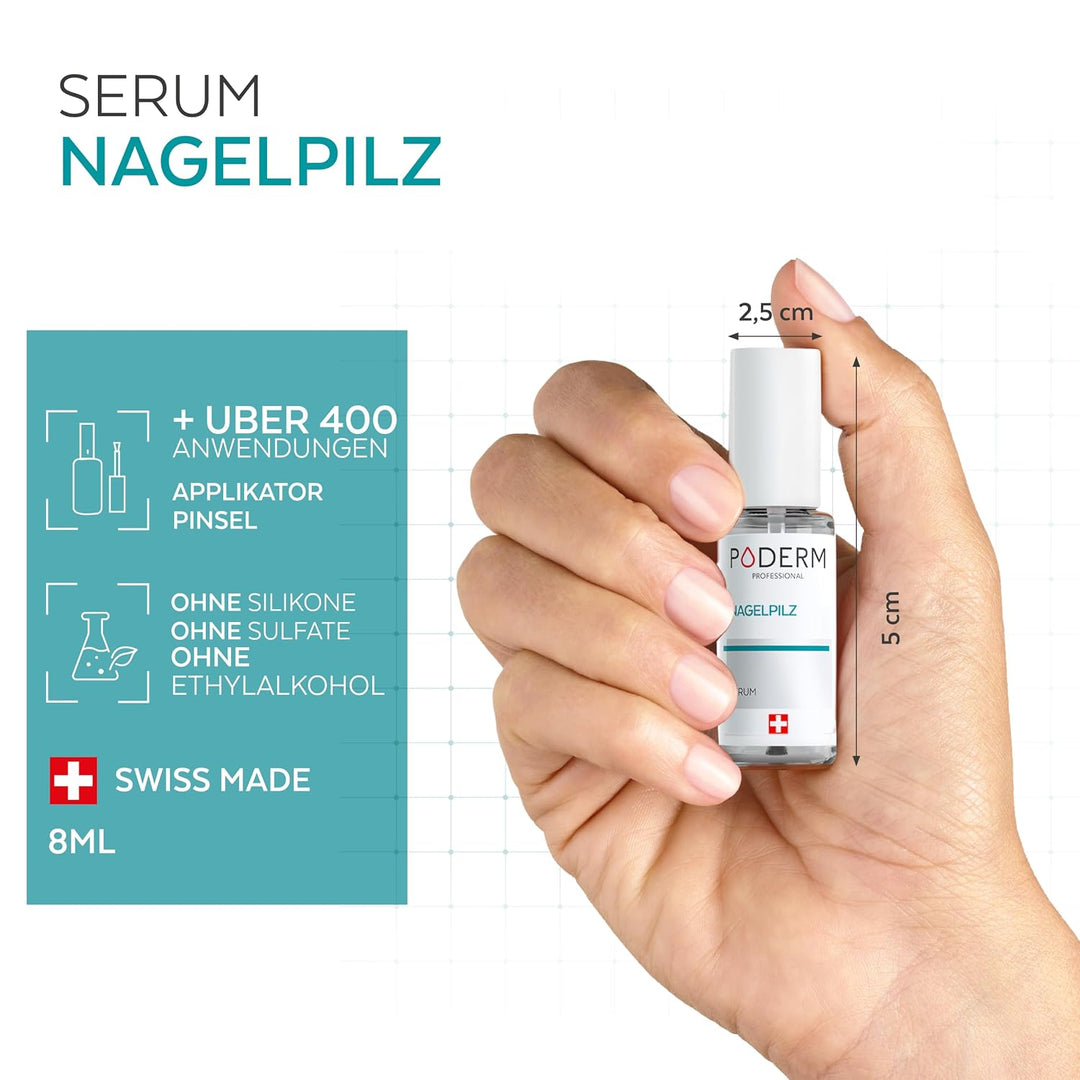 PODERM 2-in-1 Nagelpilz + Nagellack in Nudefarbe, speziell für Herren – Anti-Pilz-Pflege, repariert