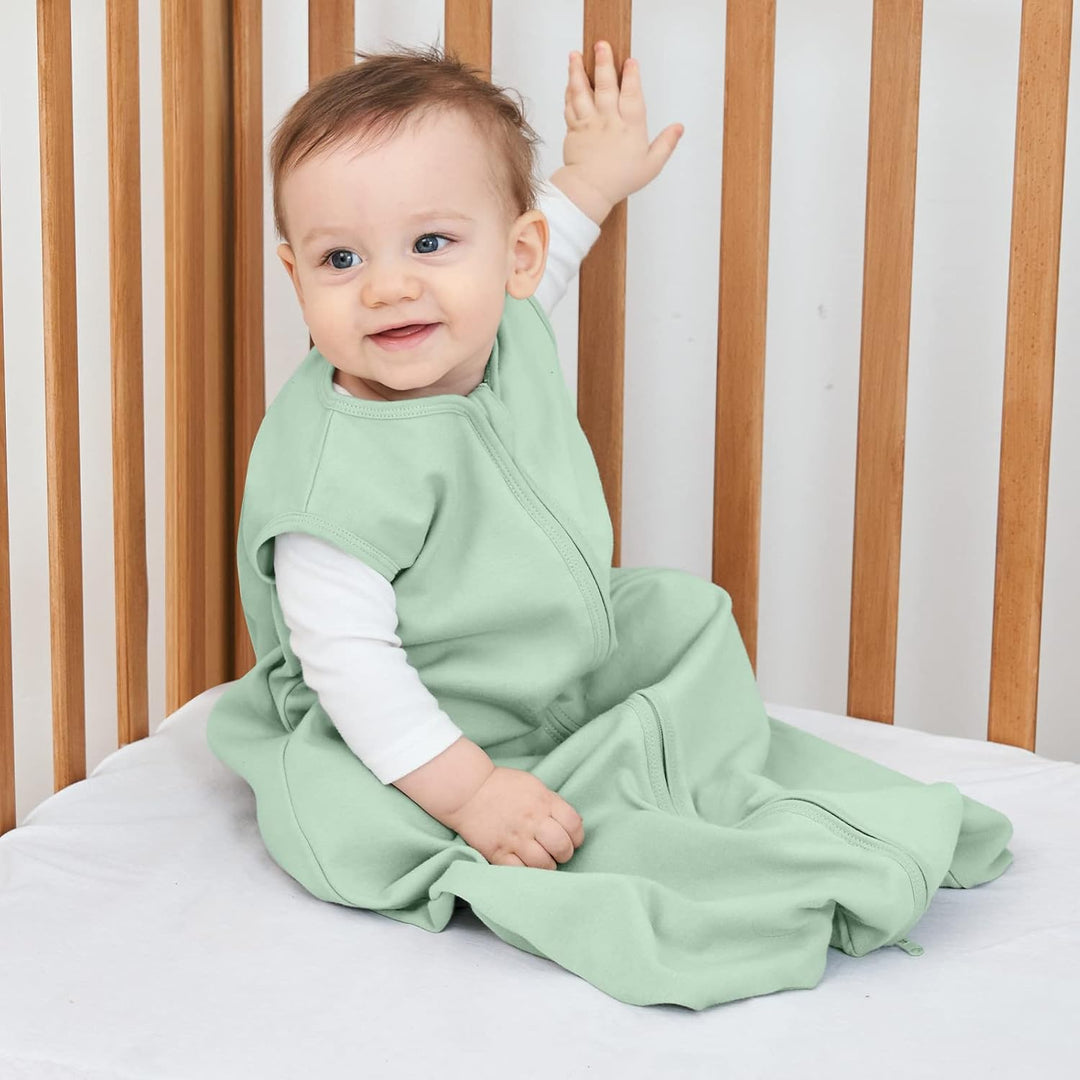 Yoofoss Schlafsack Baby Sommer 0.5 Tog - 2er Pack 67cm/0-6 Monate 100% Baumwolle Sommerschlafsack Ba