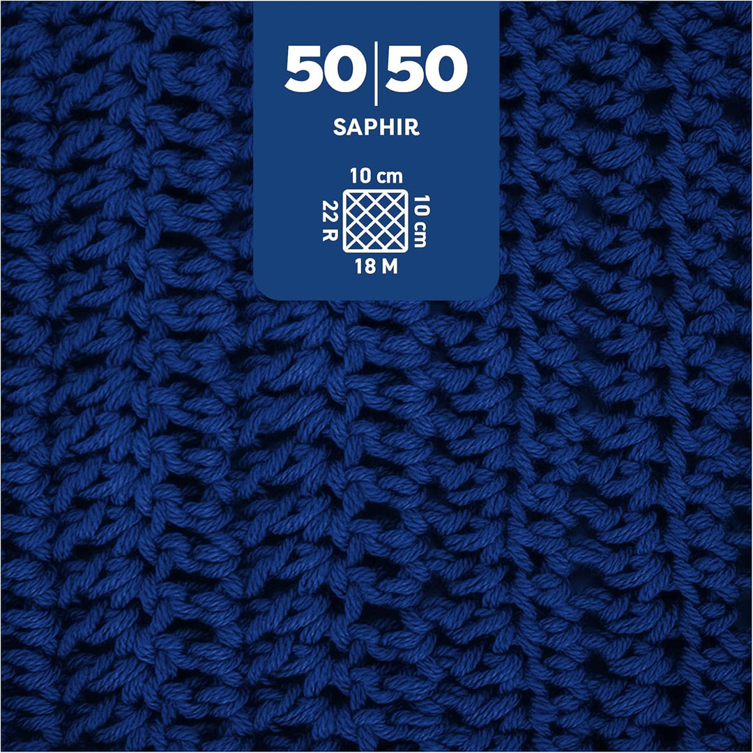 myboshi 50/50-Ganzjahres-Wolle, inkl. original Label in Lederoptik, für Oberbekleidung geeignet, hoc