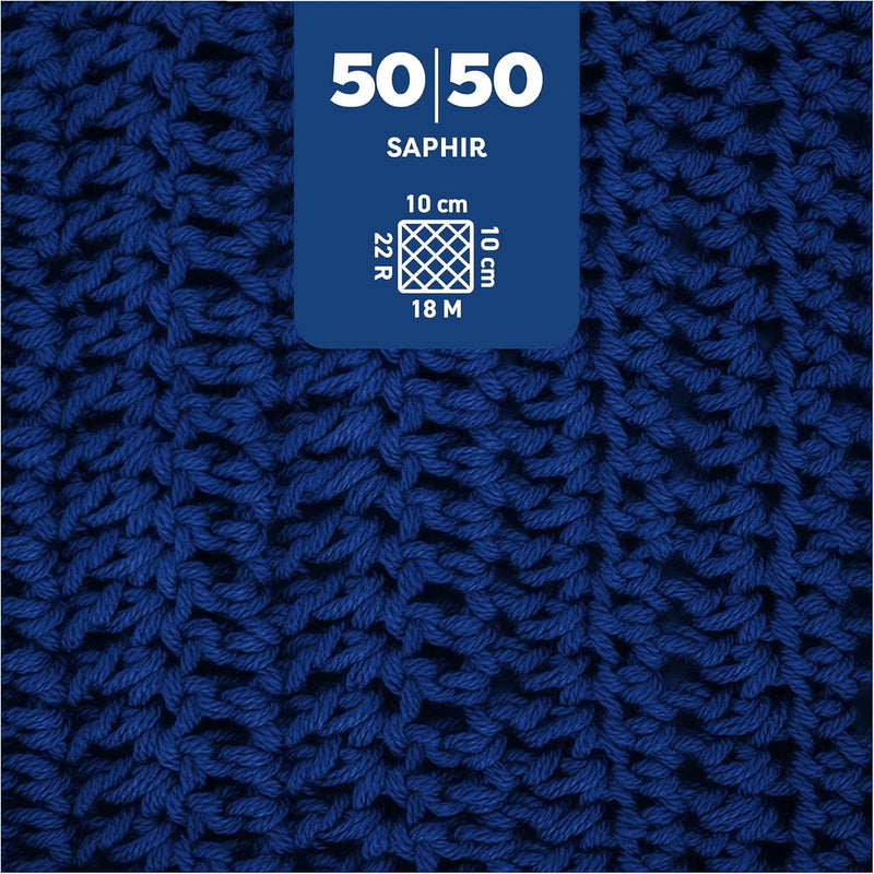 myboshi 50/50 Wolle, Baumwoll-Merino-Mix, hochwertiges Häkelgarn, Strickgarn, inkl. Label, 50% Baumw