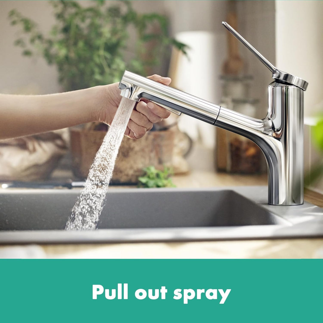 hansgrohe Zesis M33 - Küchenarmatur mit Brause ausziehbar, 2 Strahlarten, Wasserhahn Küche mit Ausla