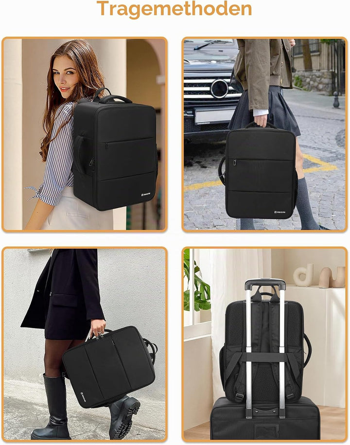 Relavel Make-up Rucksack XL, Profi Reise Make-up Koffer Set für Make-up-Künstler – Mit 4 transparent