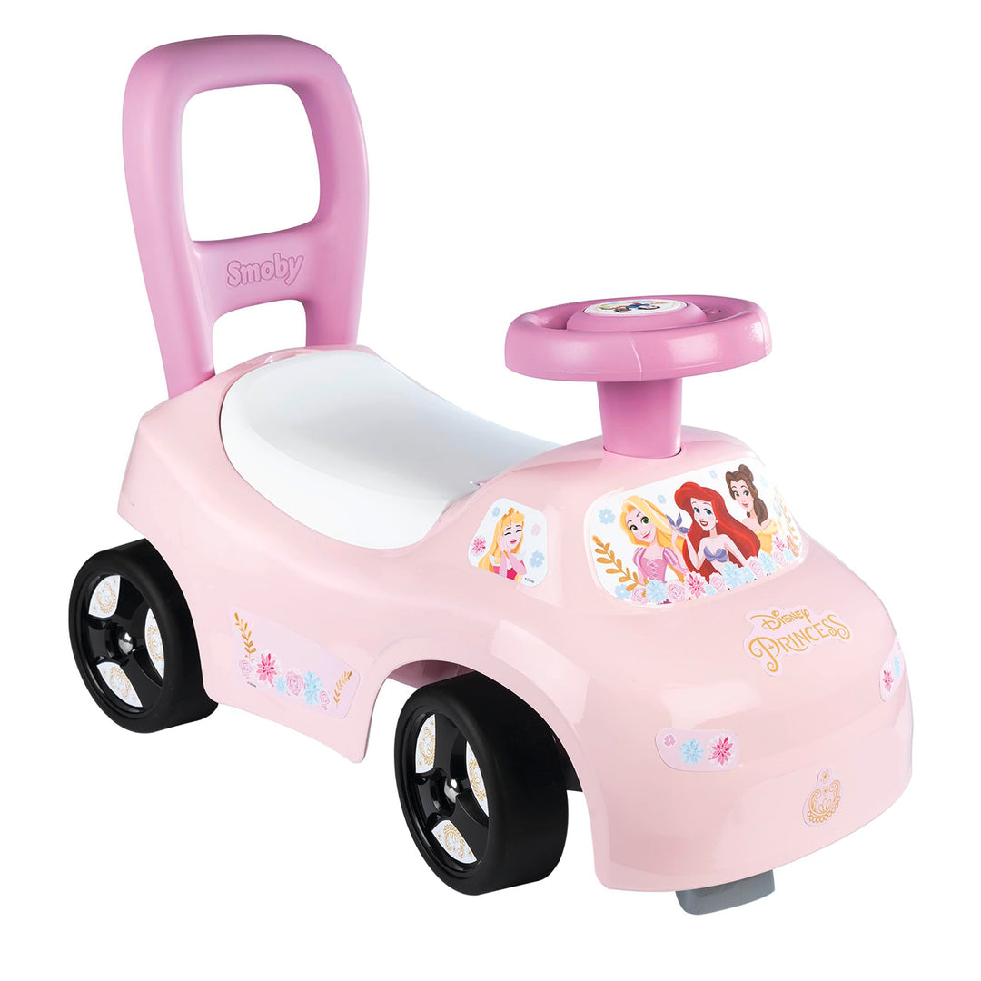 Smoby Disney Princess Rutscher – wendiges Kinderfahrzeug mit Hupenlenkrad – Rückenstütze, Staufach,