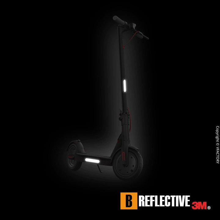 B REFLECTIVE - Set Aufkleber Reflektor streifen für 2 Elektroroller, Elektrofahrrad, - Selbstklebend