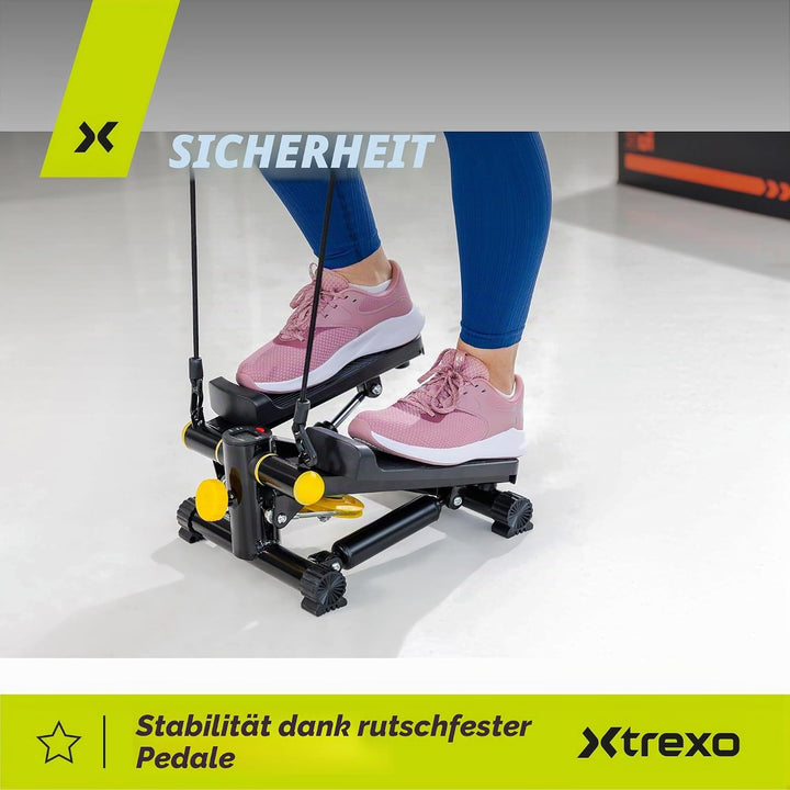 XTREXO Fitness Stepper für Zuhause | Einstellbare Pedalhöhe und Widerstand, Gut ablesbares Display,